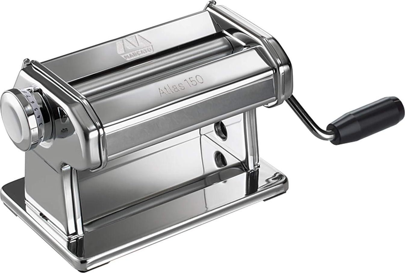 Made In Italy Atlas 150 Manual Pasta Roller Machine Chrome Steel[1][2]
