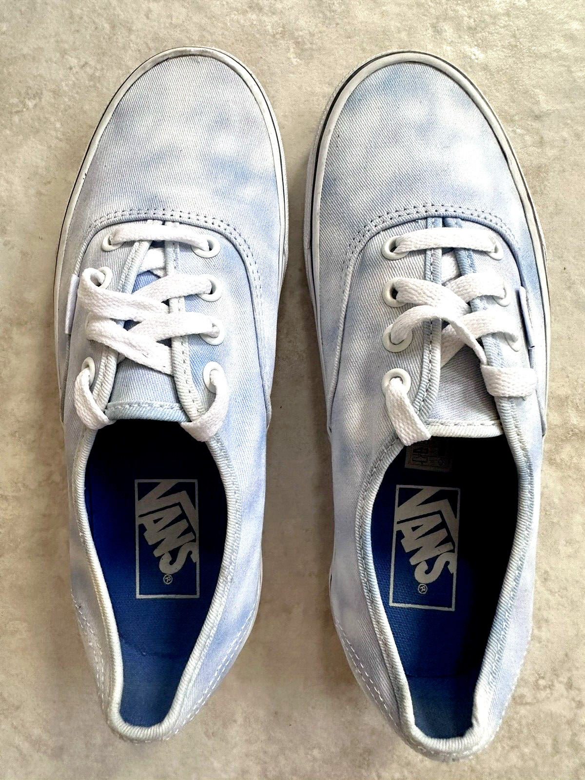 Vans Women's Authentic Tie Dye Palace Blue White Canvas Casual - Main Image