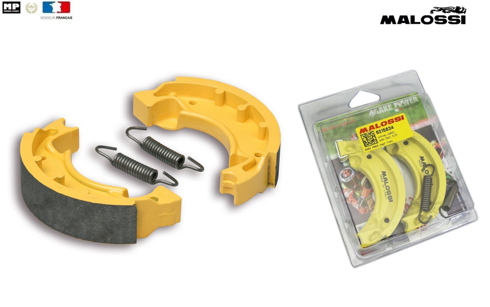 Mâchoires de frein arrière Malossi Brake Power pour scooter Yamaha Spy et Vino