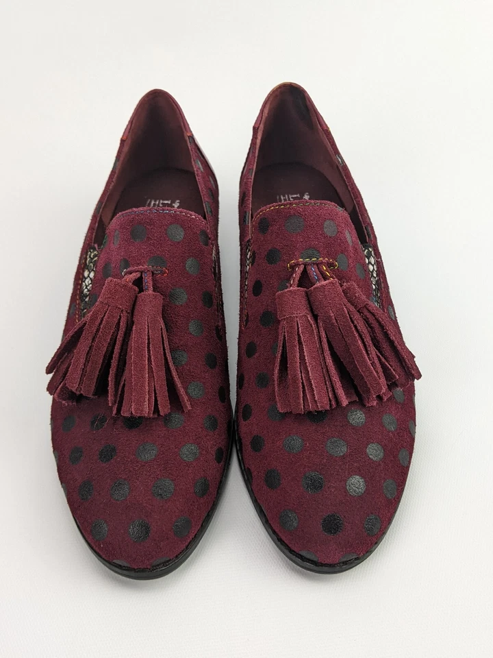 Zapato Mocasín L'Artiste By Spring Step KLASIK Borla Mujer 7.5/38 Burdeos Foto 3 de 4