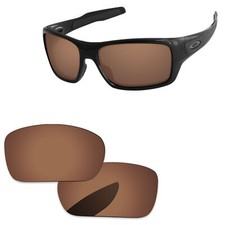 Lenslog Copper Brown Polarized Replacement Lenses For-Oakley Turbine OO9263