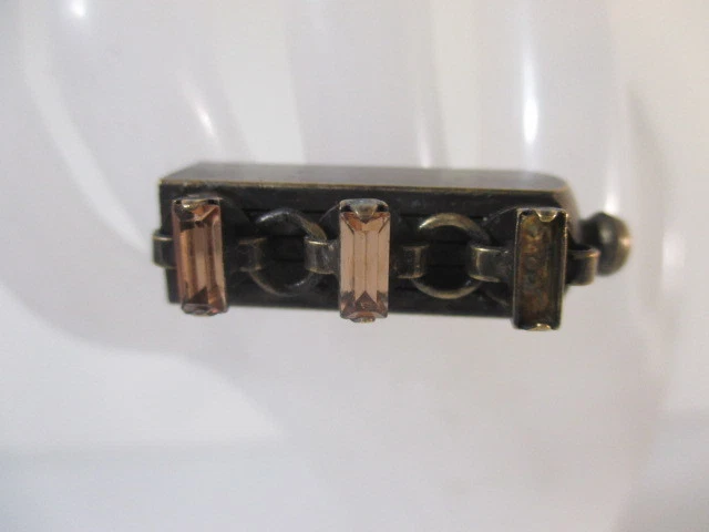 Anillo Tornillo DANNIJO Elsa Cristal Latón Talla 7 Nuevo Sin Etiquetas $295 Irrg Foto 2 de 4