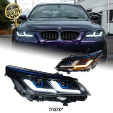 Pair Led Headlight For Bmw 5 Series E60 E61 2005-2010 Head Front Lamps Assembly