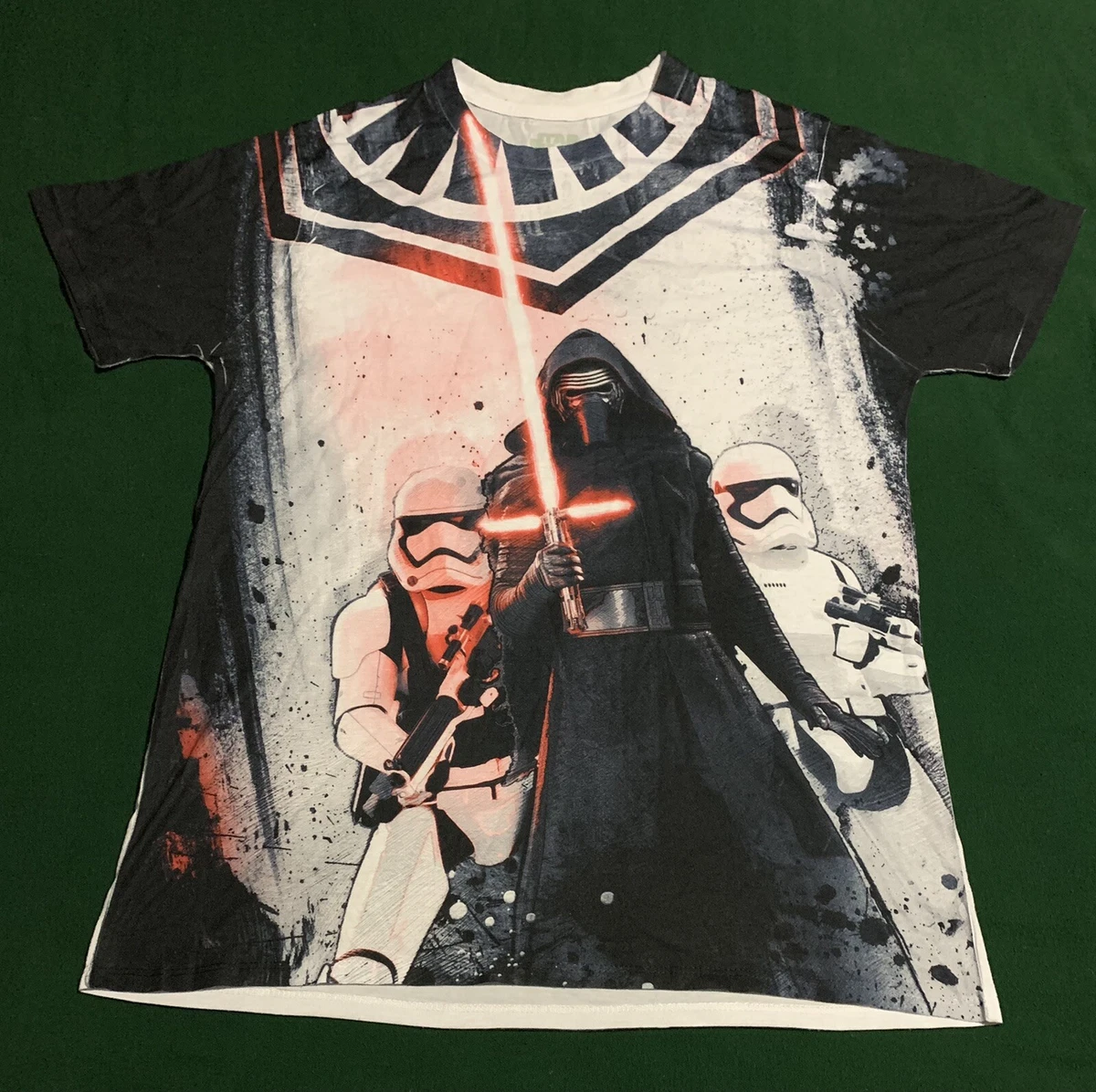 Star Wars Mens All Over Print First Order Kylo Ren T Shirt Sz Medium Ships Fast