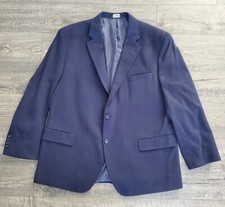 Jos A Bank Blazer Mens 48R Sport Jacket Navy Blue Wool Cashmere 2 Button