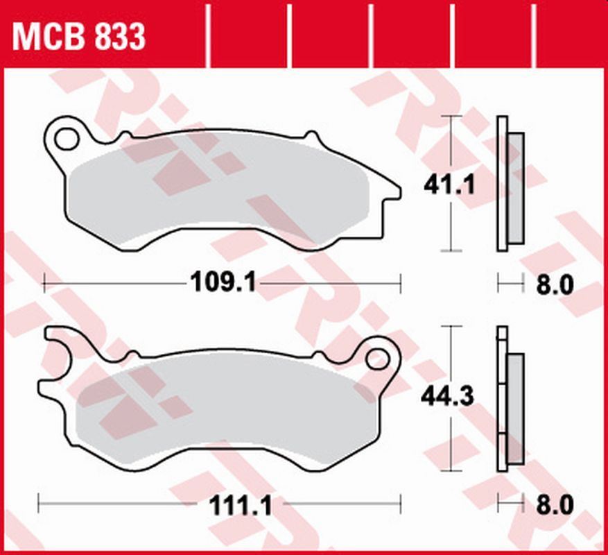 Plaquettes de frein moto KH603 Sinter Honda PCX 125 scooter 2012