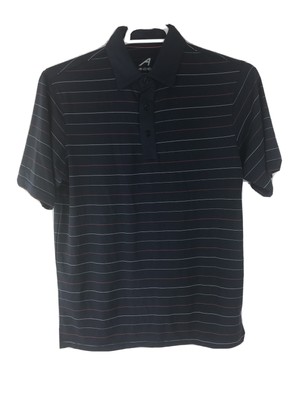 NWT Ahead USA Mens Size S Golf Polo Shirt True Navy Striped Short Sleeve | eBay