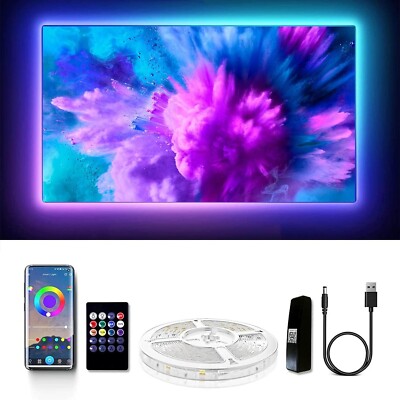 LED Lights TV 65 Inch, TV Led Backlight USB Lights Gaming Room TV 55-75 Inch
