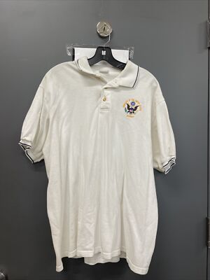 Stedman Hanes SS Polo Shirt Embassy Of The United States - Kuwait Mens XL