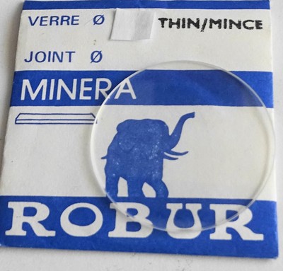 Verre De Montre Minéral Plat Rond - Diamètre 29.9mm - Marque ROBUR - Neuf Sans Boîte