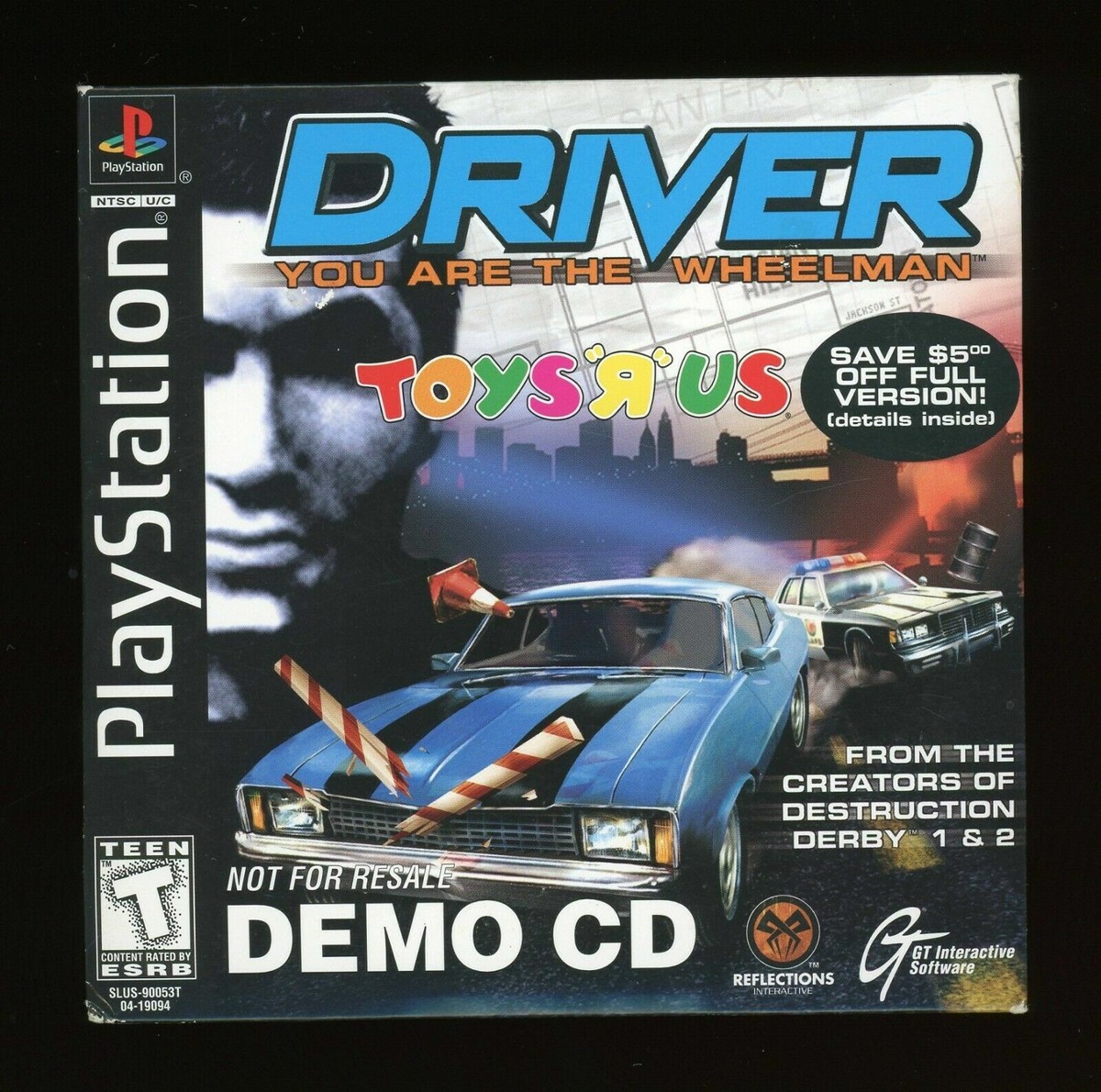 RARE PS1 DRIVER DEMO DISC CD TOYS R US COVER (PLAYSTATION 1 1999