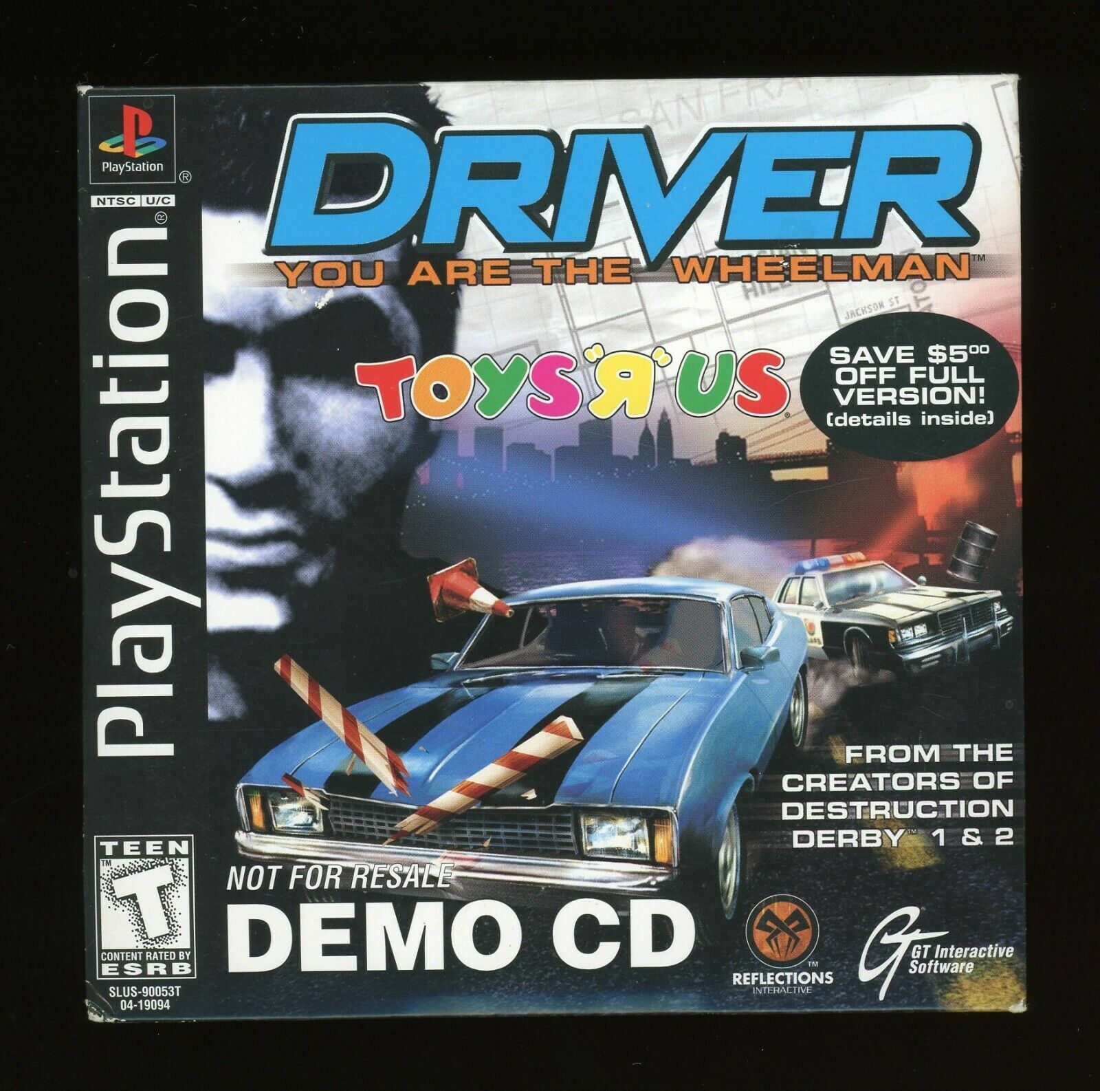 RARE PS1 DRIVER DEMO DISC CD TOYS R US COVER (PLAYSTATION 1 1999) GAME & CASE VG eBay