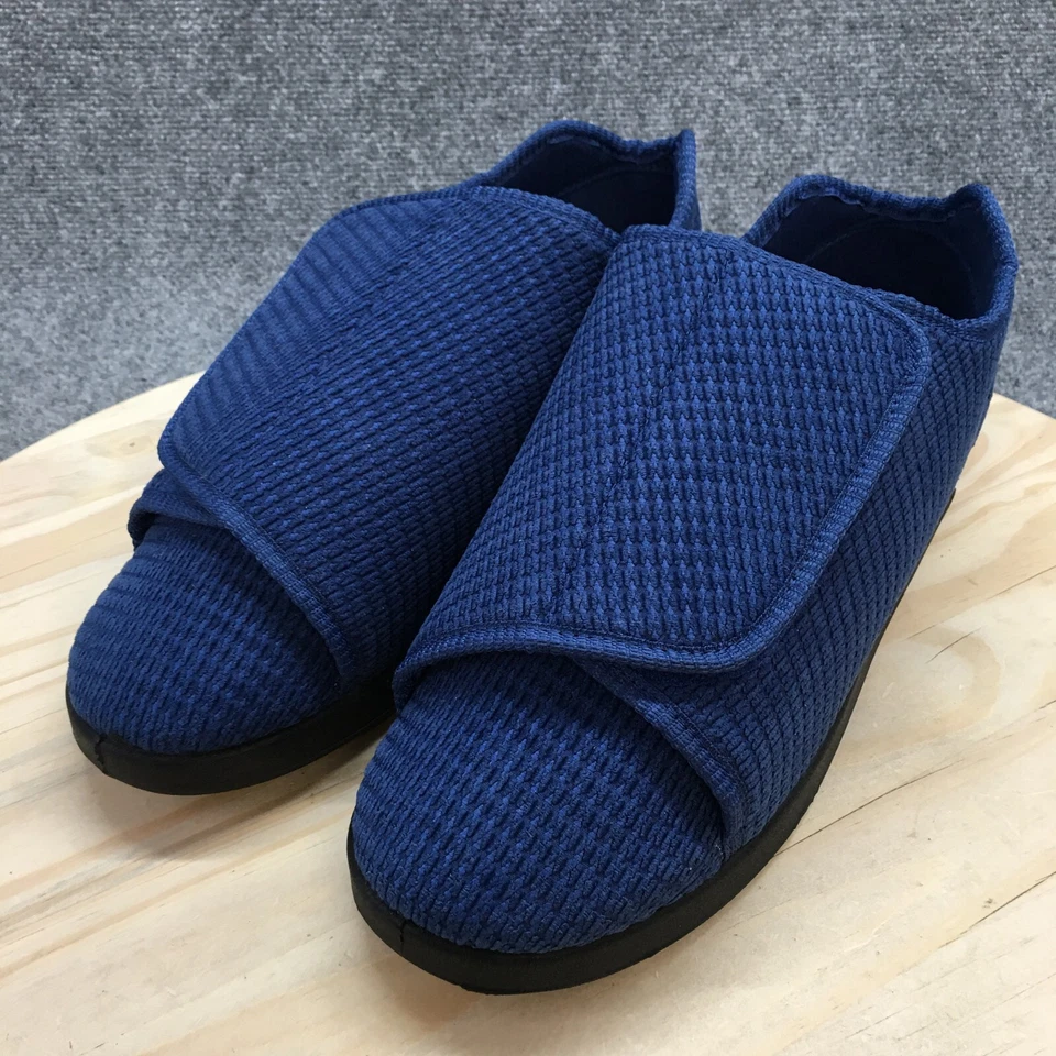 Silverts Slip On Mens 14 Blue Diabetic Slipper Slip Resistant Slip On SV55105 - Image 3 of 4