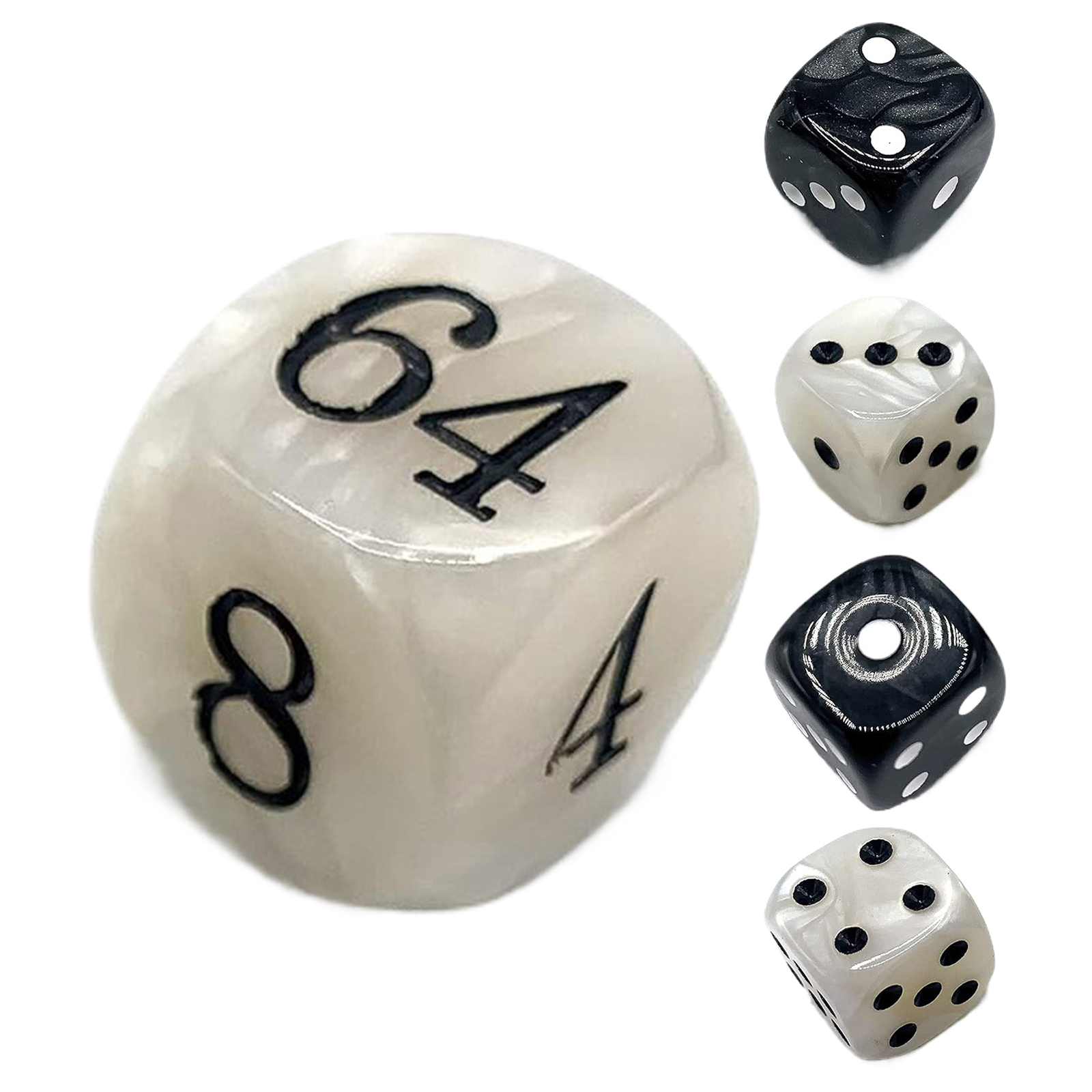 Backgammon Dice Set 5pcs Interactive Family Night Game Dice Combo With Bag