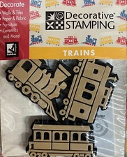 Rubber Stampede Decorative Stamping Trains Kit