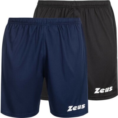 Zeus Monolite Uomo Fitness Training Pantaloncini Sport Nero Blu