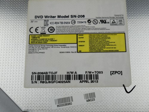 Toshiba Satellite C855D-102 Toshiba SN-208 CD/DVD Laufwerk Drive H000036960 - Picture 4 of 4