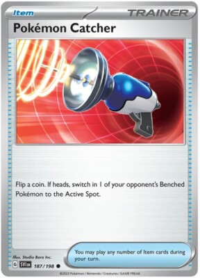 pokemon catcher card price Pokémon Catcher Pokemon TCG Trainer Card SV 187/198