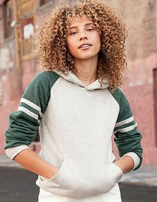 JERZEES Nublend Varsity Colour-Block Hooded Sweatshirt 0S97CR0 Damen Herren Swea