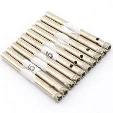 10Pcs 3/16" inch Diamond Core Drill Bits Hole Cutter 10mm for Glass Tiles Stone