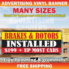 BRAKE ROTOR INSTALLED Advertising Banner Vinyl Mesh Sign car auto repair service