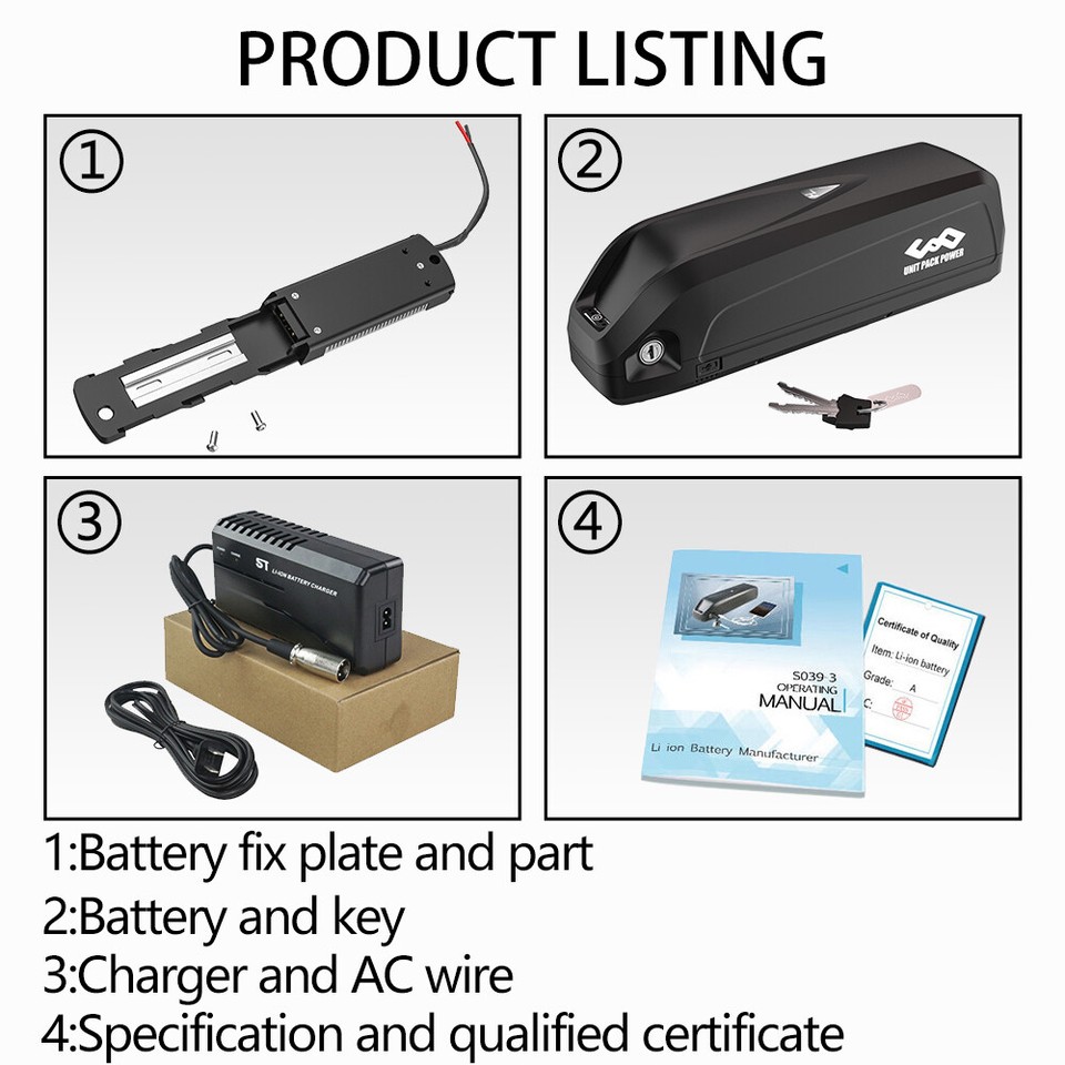 Batteria Bici Elettrica Batteria Litio Per E-Bike - 36V/48V/60V Da 8AH A 30AH Per Motori 1000W Ricambio E-bike - Foto 6