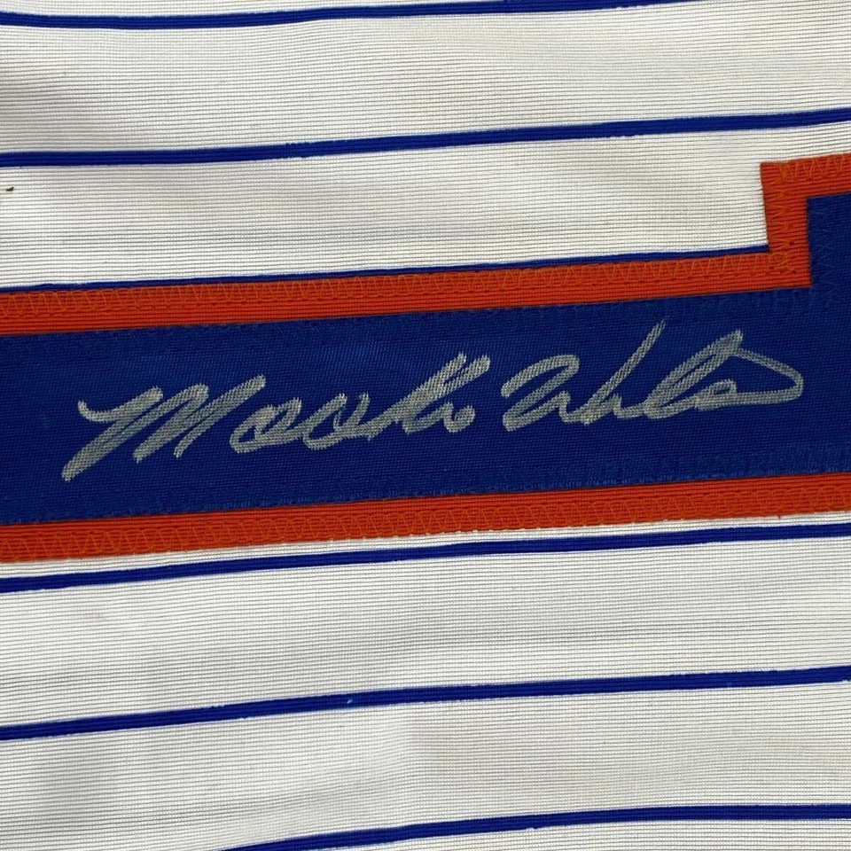 Autographed/Signed MOOKIE WILSON New York Pinstripe Baseball Jersey JSA COA Auto - Image 3 of 4