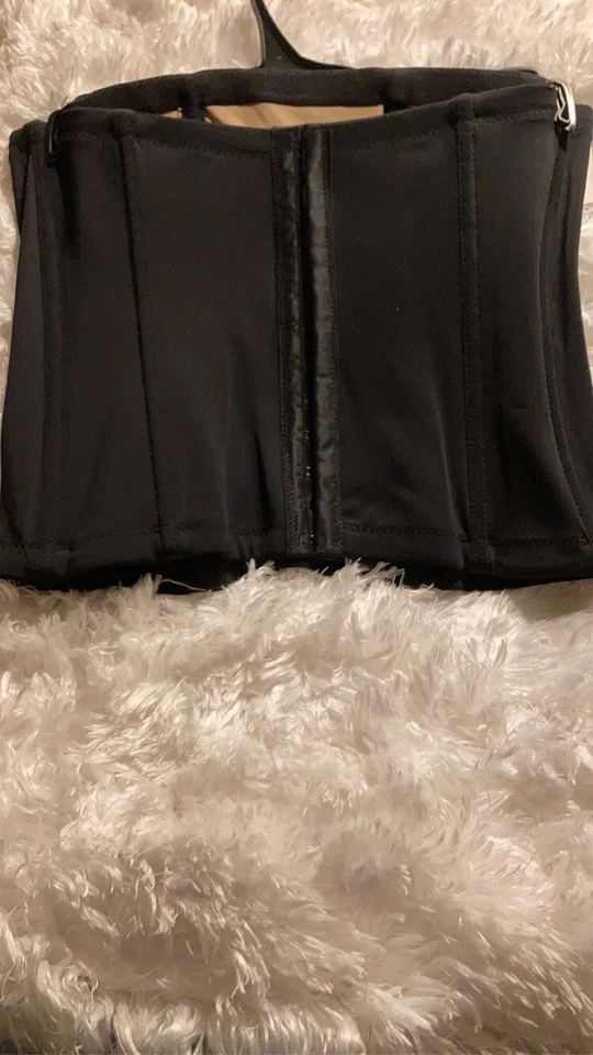 CARRIE AMBER INTIMATES Women's Black LACE OVERLAY WAIST CINCHER - Size M - Image 2 of 4