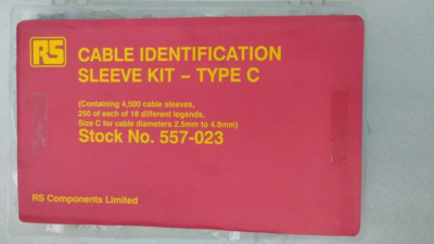 RS COMPONENTS KABELKENNZEICHNUNGSHÜLSENSATZ TYP C TEILE-N 557-023
