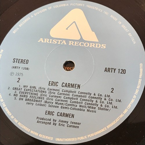 ERIC CARMEN Eric Carmen (1976 UK vinyl LP same All By Myself original - Picture 6 of 6