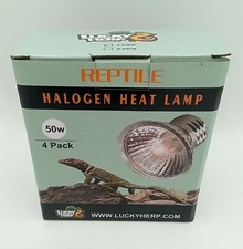 Reptile 4 Pack 50W 120V Light Bulbs for Heat Lamp