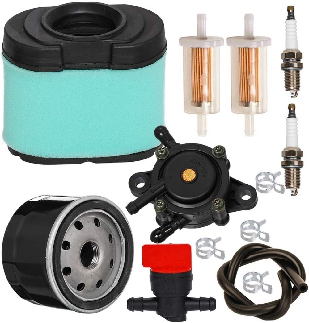 Air Filter + Fuel Filter + Spark Plug Kit For John Deere E170 E180 E160 & Briggs Engines