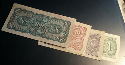 4x Japanese Occupation of Burma Myanmar WWII 1944 1 5 10 100