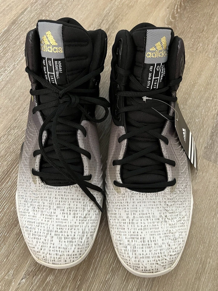 Tênis de basquete Adidas masculino preto Mad Bounce 2018 tamanho 14 D97376 - Imagem 2 de 4