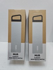 MiiR Climate Silver Wide Mouth Bottle 20 oz 591 ml Lot Of 2