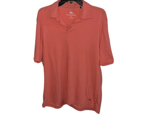 Tommy Bahama Short Sleeve Orange Polo Shirt Size … - image 1