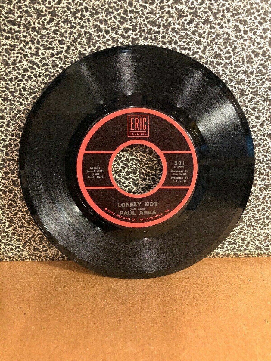 PAUL ANKA 45RPM 7” Single Eric Records ”Lonely Boy” (J68-2) | eBay