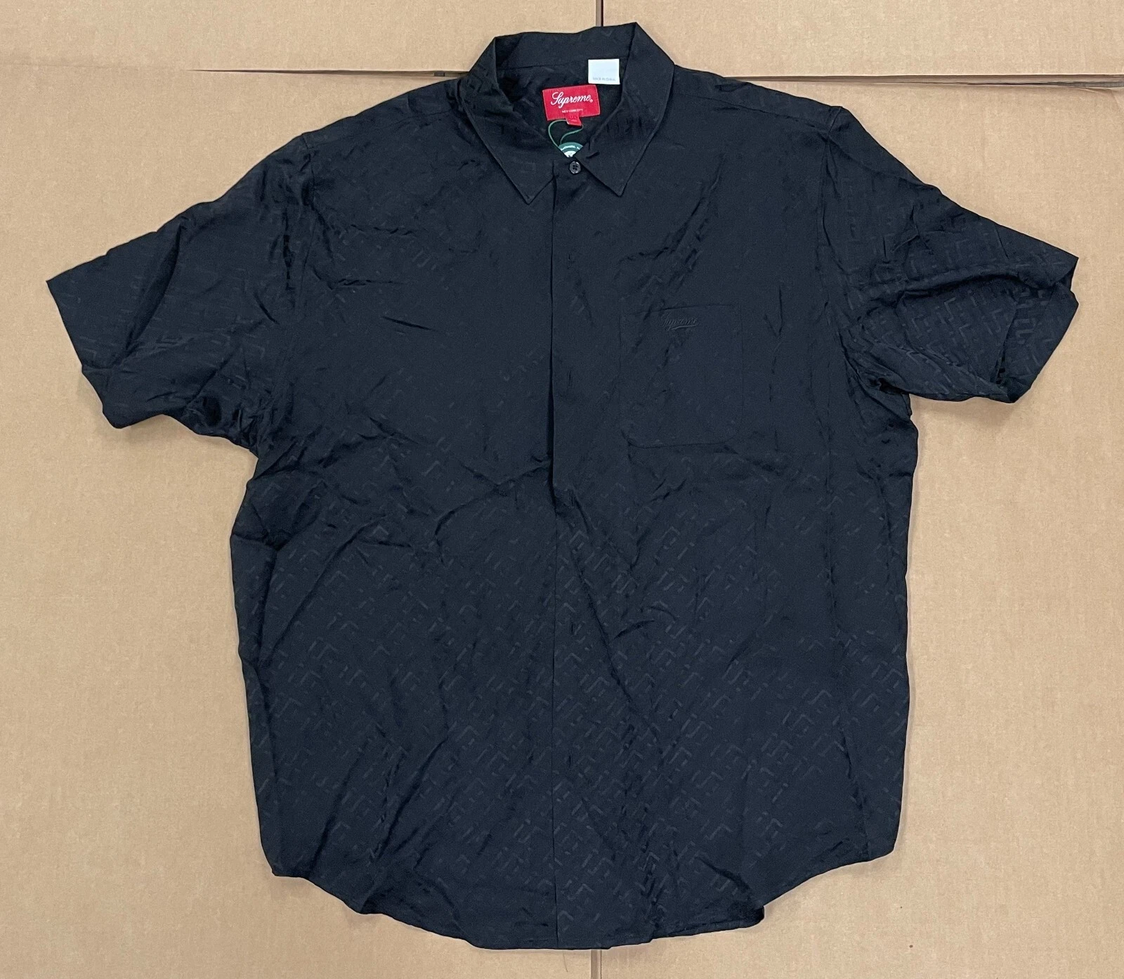CHEMISE BOUTONNÉE SS22 SUPREME TONAL MONOGRAMME SOIE S/S SS TAILLE XL
