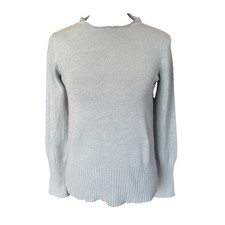 French Connection light blue pullover sweater with a ribbed hem women's size S