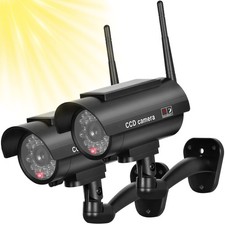 BNT Solar Powered Fake Security Camera, Bullet Dummy Security Camera Simulated S