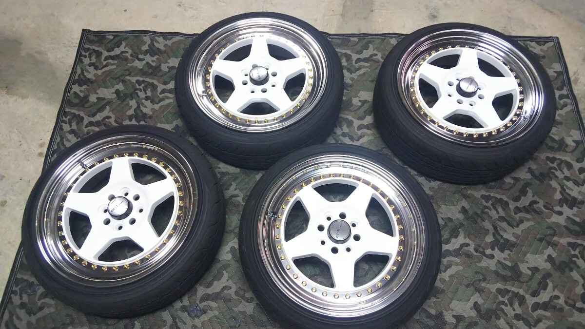 Work Meister Cr01 Buffing Finished 15x8.0j 7 4hx114.3 Set of 4