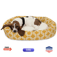 Majestic Pet 32 Links Sherpa Calming Dog Bed Soft Dog Bed Spine For -