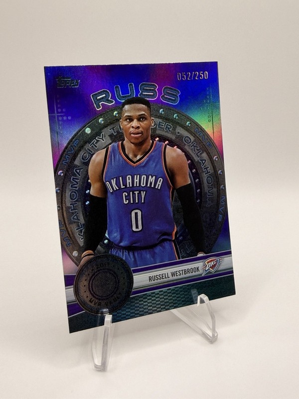 2025-26 Topps Russell Westbrook #MVP-5 MVP Vault Purple Rainbow /250 Thunder