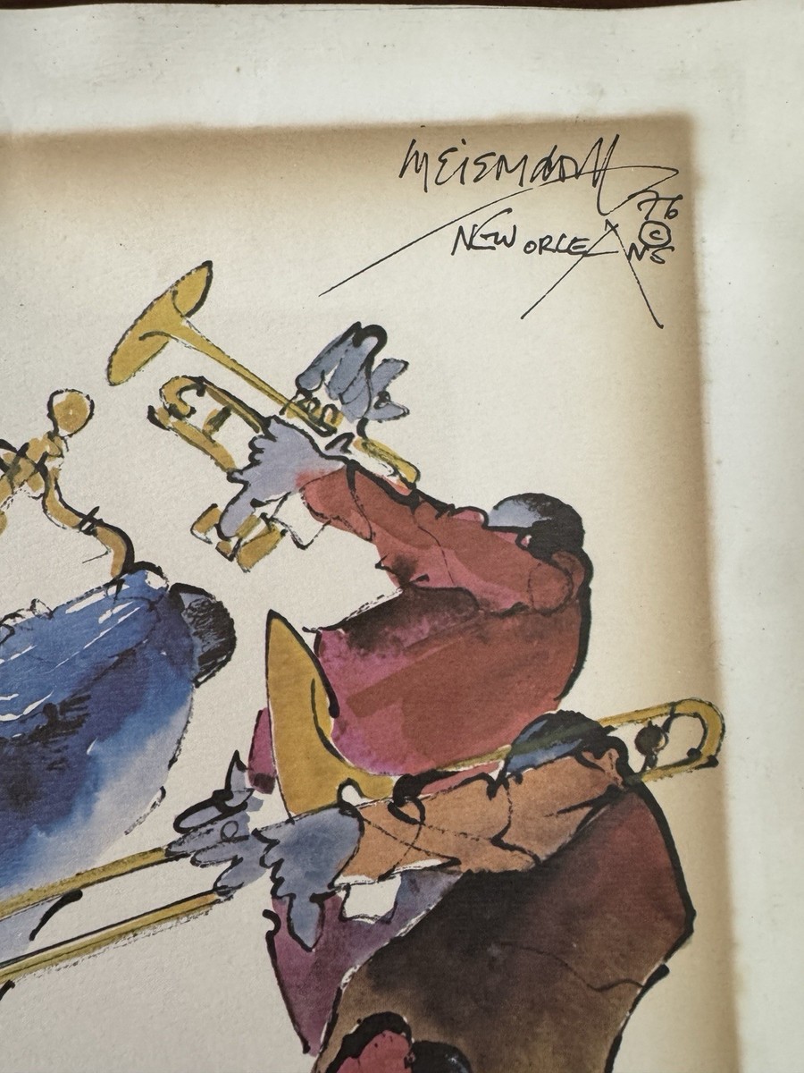 Leo Meiersdorff New Orleans 1976 Watercolor Art Print Jazz Band