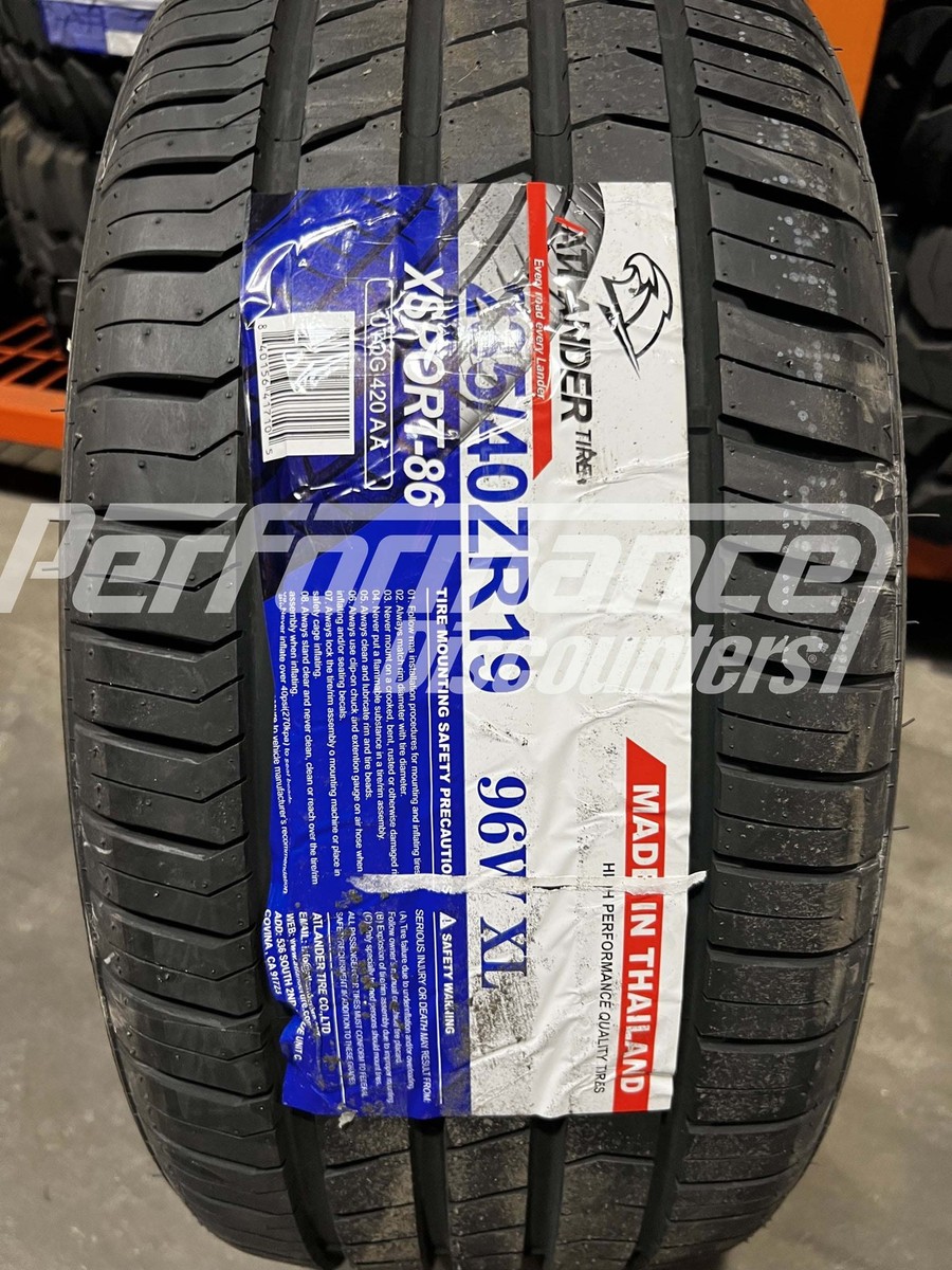 2 New 235/40R19 Atlander Xsport-86 96W XL BSW All Season Tires 235