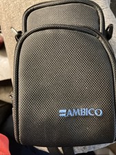 Ambico Small Black 2 Pocket Camera Bag with Zipper Shoulder Strap