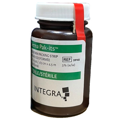 Integra Sterile Plain Wound Derma Pack-its Packing Strips, ¼'' x 5 yds - 1 Bottle