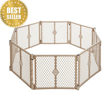 Superyard 8-Panel Baby Play Yard 26" Tall Sand Indoor Outdoor Made in USA