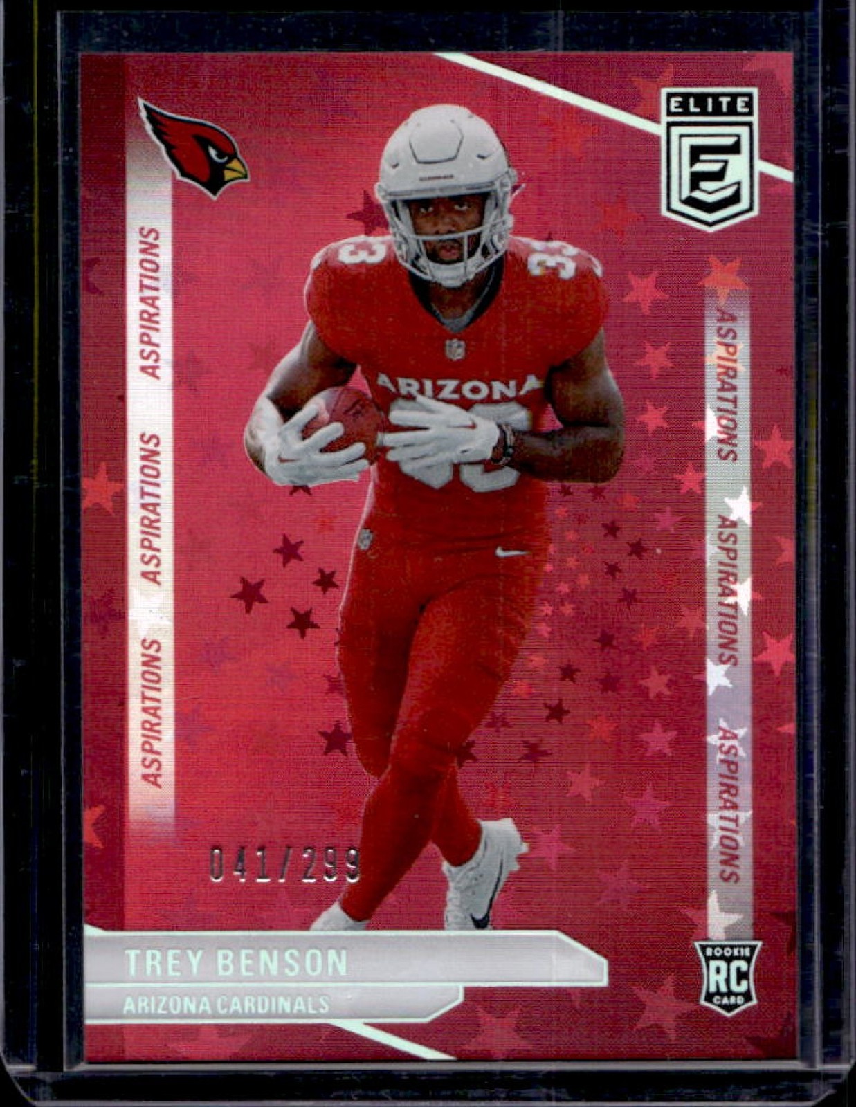 2024 Donruss Elite Trey Benson RC Aspirations Stars #41/299 Cardinals
