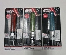 Star Wars All 3 Mini Lightsaber Light-Up Bubble Wand 5.8" Red Blue Green 2025